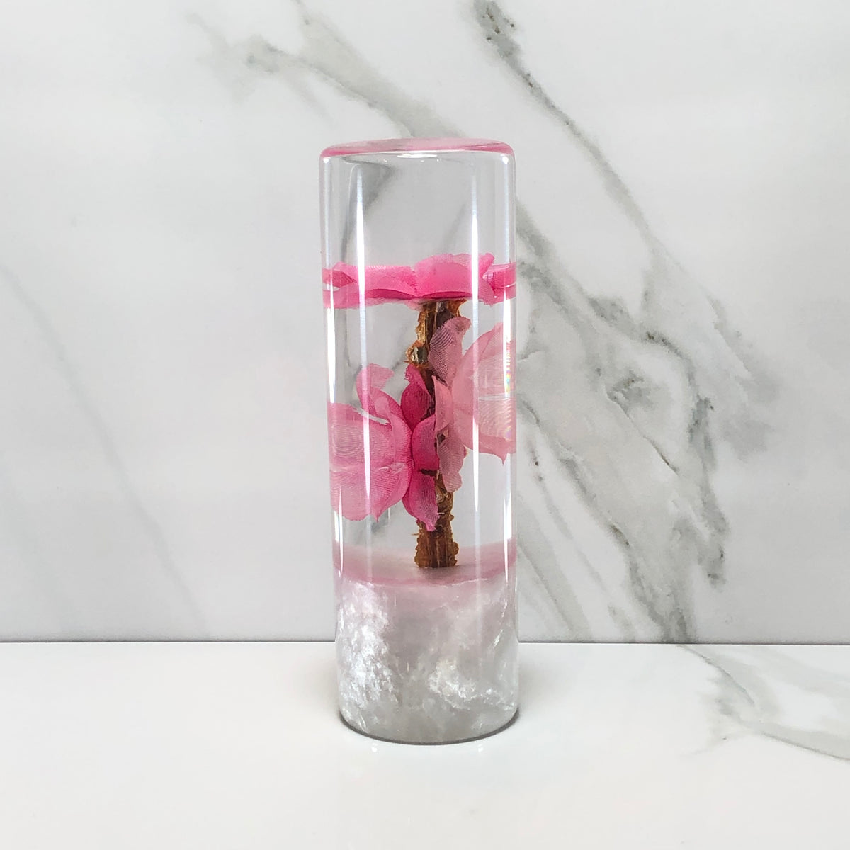 115mm Pink Blossom Resin Shift Knob — 4.5 in, 12mm x 1.25