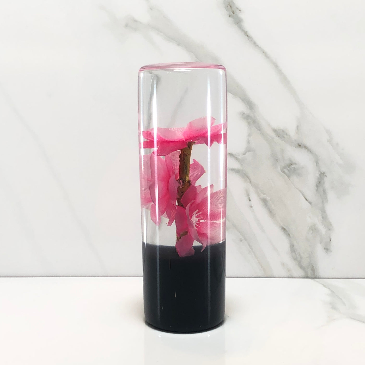 115mm Hot Pink Blossom Resin Shift Knob — 4.5 in, 12mm x 1.25