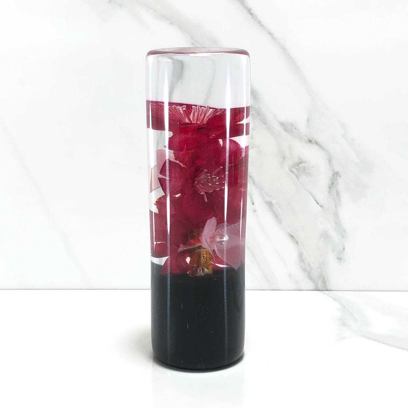 115mm Red Blossom Resin Shift Knob — 4.5 in, 12mm x 1.25