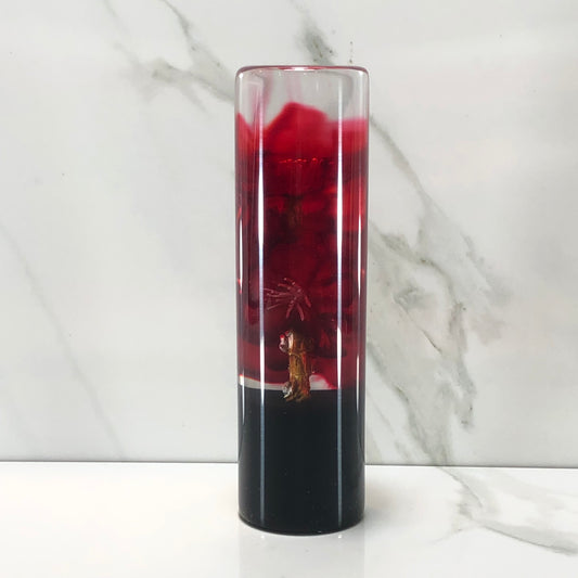Mr__Grip Resin Shift Knob Cylinder 140MM Red Bloody Blossom Flower 12MMx1.25