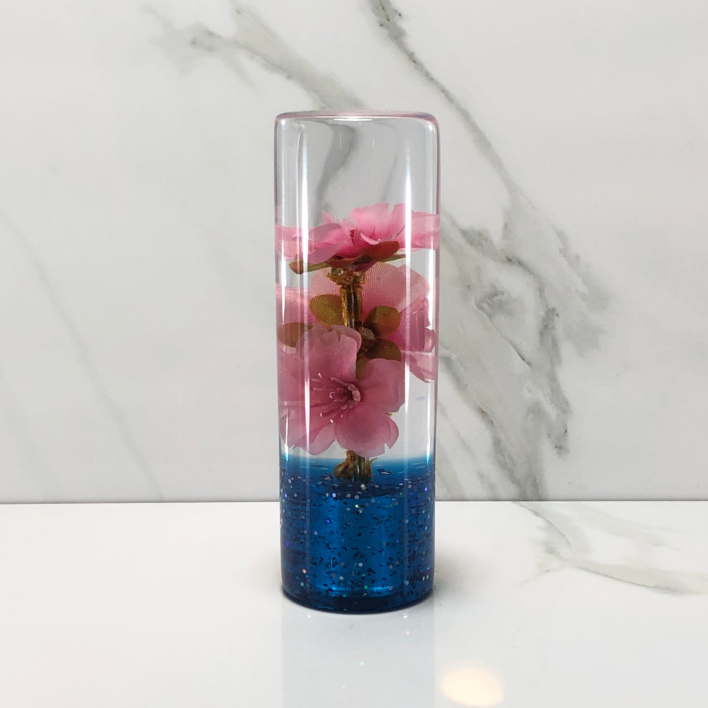 115mm Pink Blossom Resin Shift Knob — 4.5 in, 12mm x 1.25