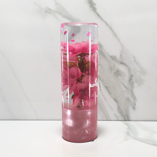 Mr__Grip 5 1/2 Inch Resin Custom Shift Knob Pink And white Cherry Blossom  JDM