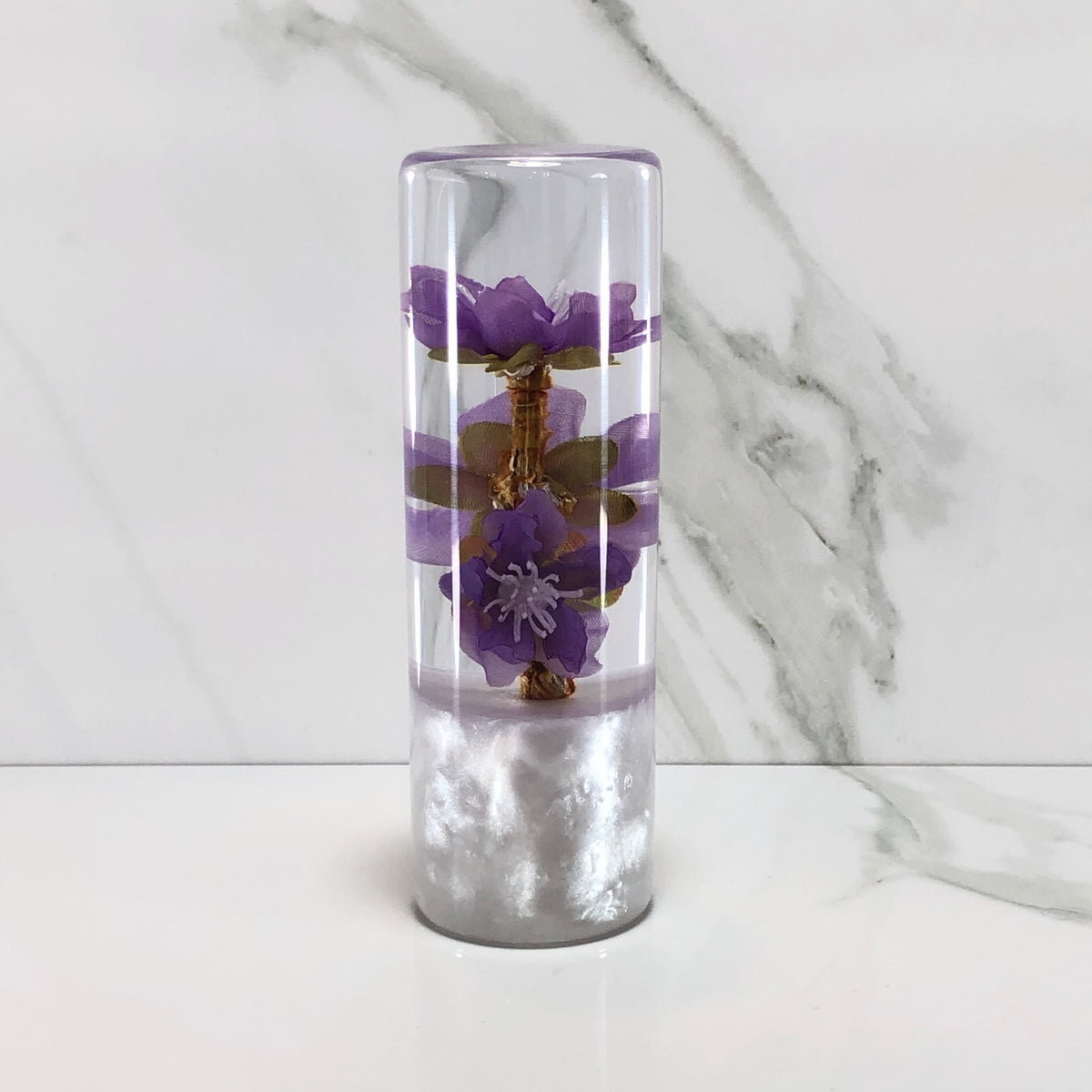 115mm Purple Blossom Resin Shift Knob — 4.5 in, 12mm x 1.25