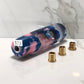 Mr__Grip 5 3/4 Inch Resin Custom Shift Knob stitch blue Pink Cherry Blossom #523