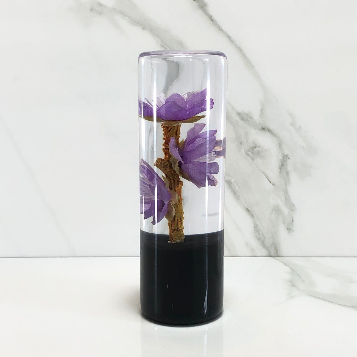 115mm Purple Blossom Resin Shift Knob — 4.5 in, 12mm x 1.25