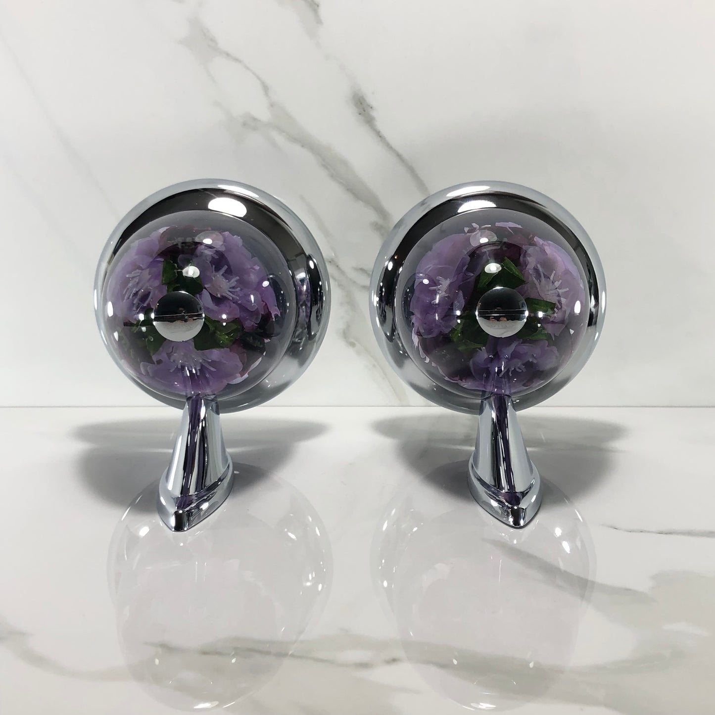 Mr__Grip Rear View Mirror Resin Custom purple flower  JDM