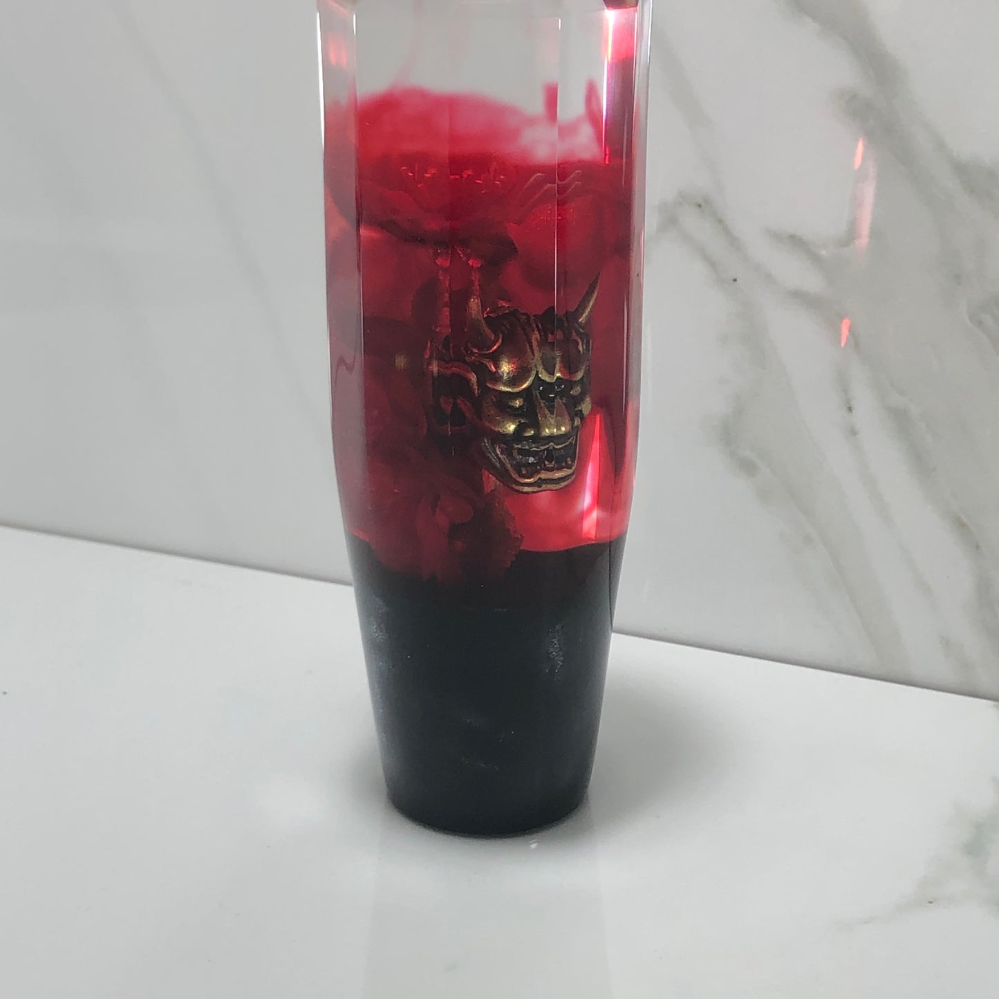 Mr__Grip 4 1/2 Resin Custom Shift Knob red bleeding Cherry Blossom Faucet Cut JDM