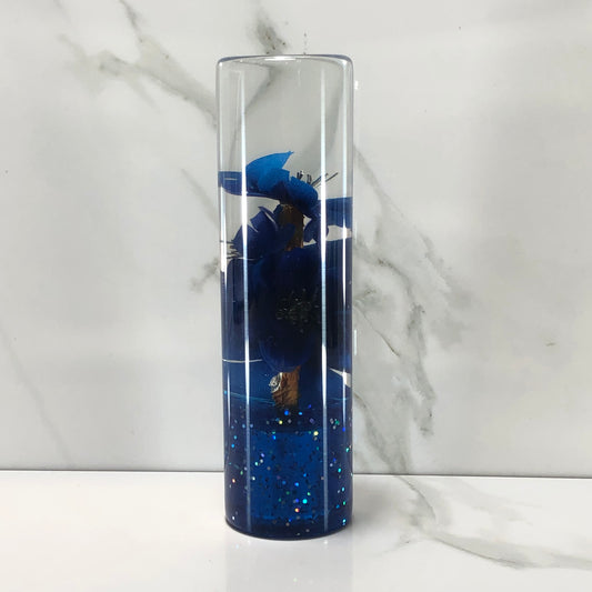 Mr__Grip Resin Shift knob 140mm Cylinder Blue Cherry Blossom Flower 12MMx1.25