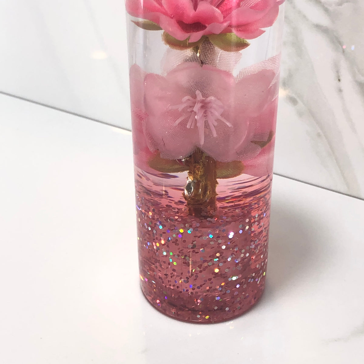 115mm Pink Blossom Resin Shift Knob — 4.5 in, 12mm x 1.25