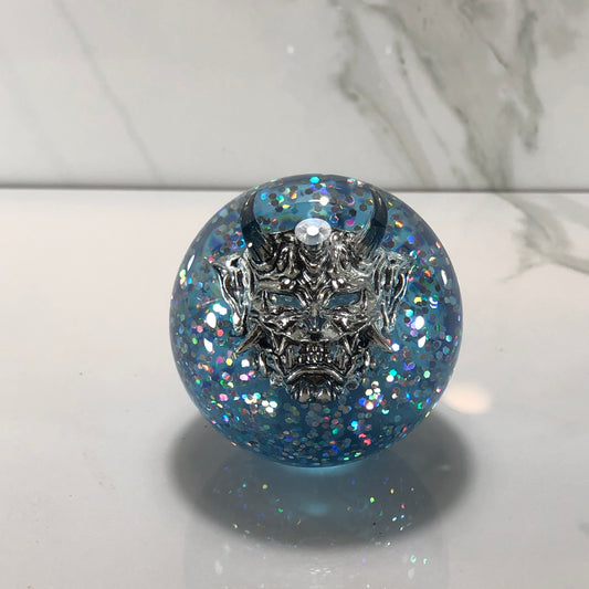 Mr__Grip 60mm Resin Shift Knob Round Oni Mask
