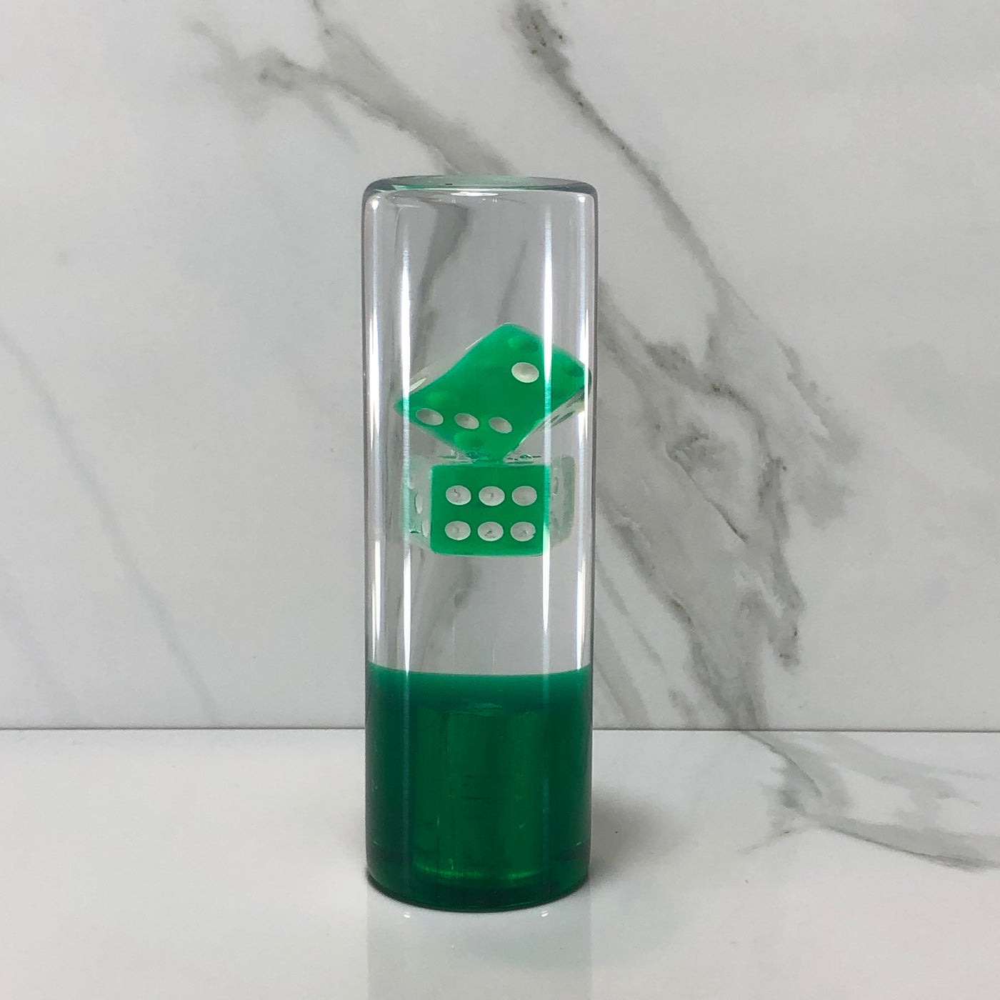 115mm Green Dice Resin Shift Knob — 4.5 in, 12mm x 1.25