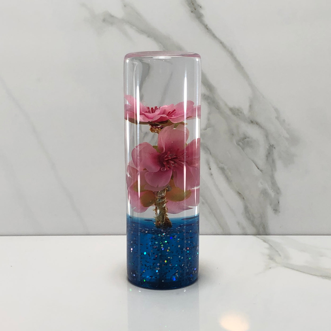 115mm Pink Blossom Resin Shift Knob — 4.5 in, 12mm x 1.25