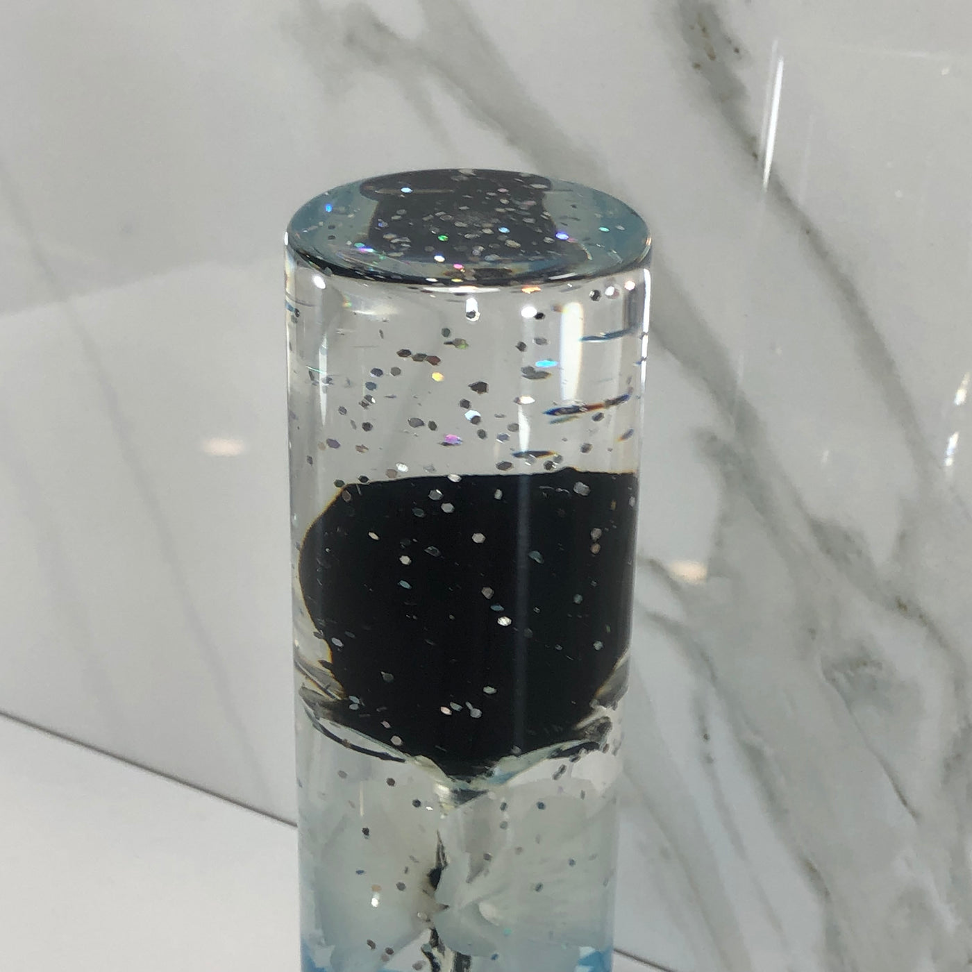 140mm Black Rose Resin Shift Knob — 5.5 in, 12mm x 1.25