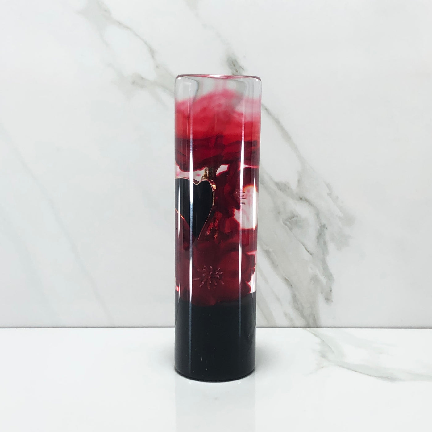 140mm Blossom Heart Resin Shift Knob — 5.5 in, 12mm x 1.25
