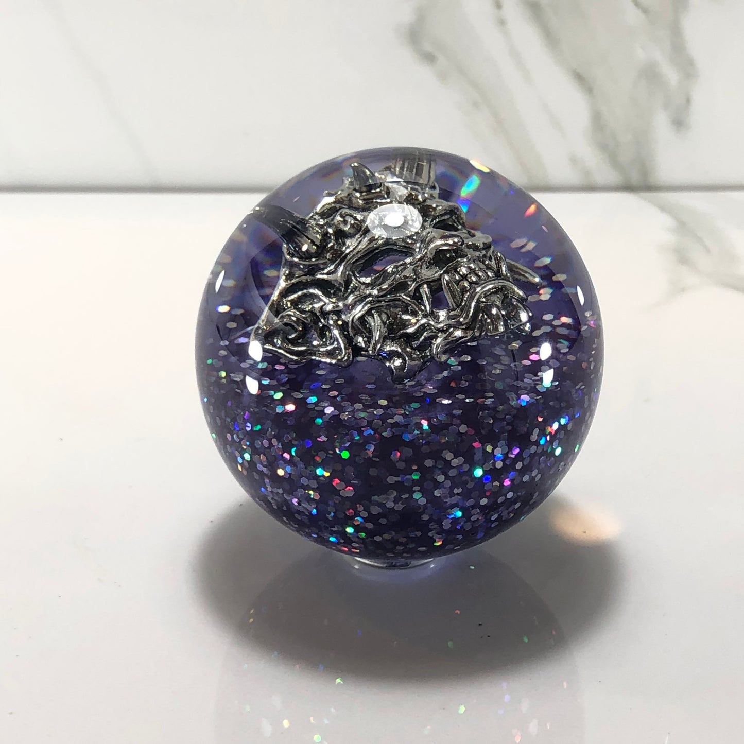 Mr__Grip 60mm Resin Shift Knob Round Oni Mask