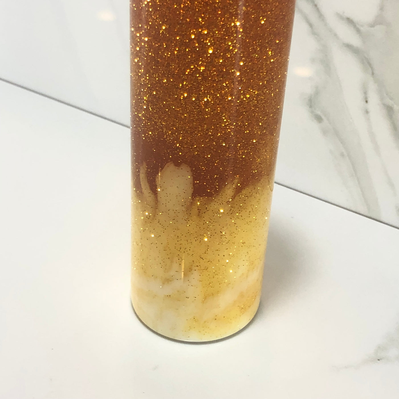 115mm Gold Glitter Resin Shift Knob — 4.5 in, 12mm x 1.25