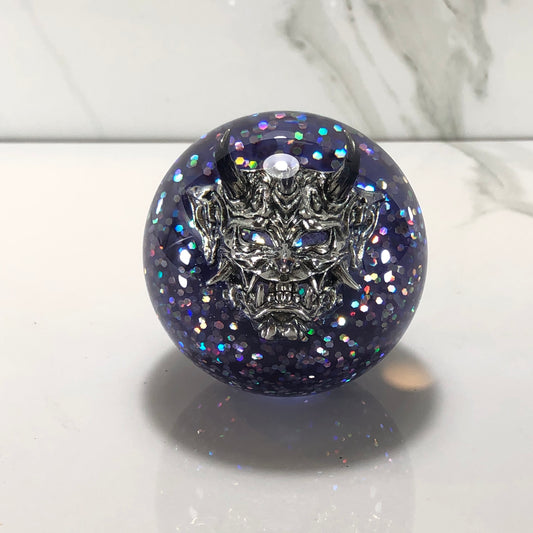 Mr__Grip 60mm Resin Shift Knob Round Oni Mask