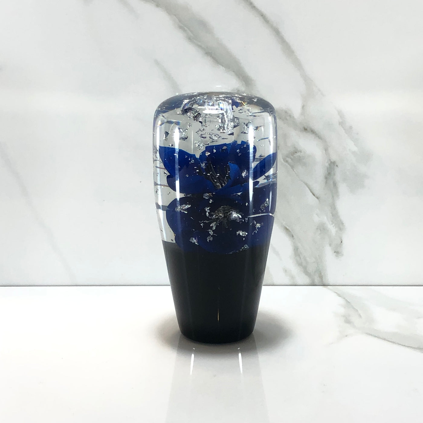 95mm Blue Blossom Oni Resin Shift Knob — 3.5 in, 12mm x 1.25