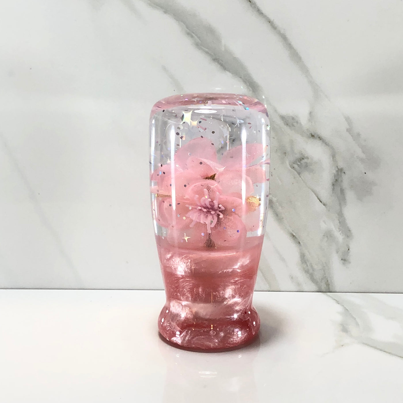 95mm Pink Charm Resin Shift Knob — 3.5 in, 12mm x 1.25