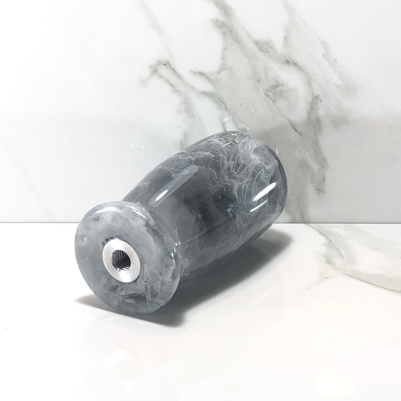 95mm White Resin Shift Knob — 3.5 in, 12mm x 1.25