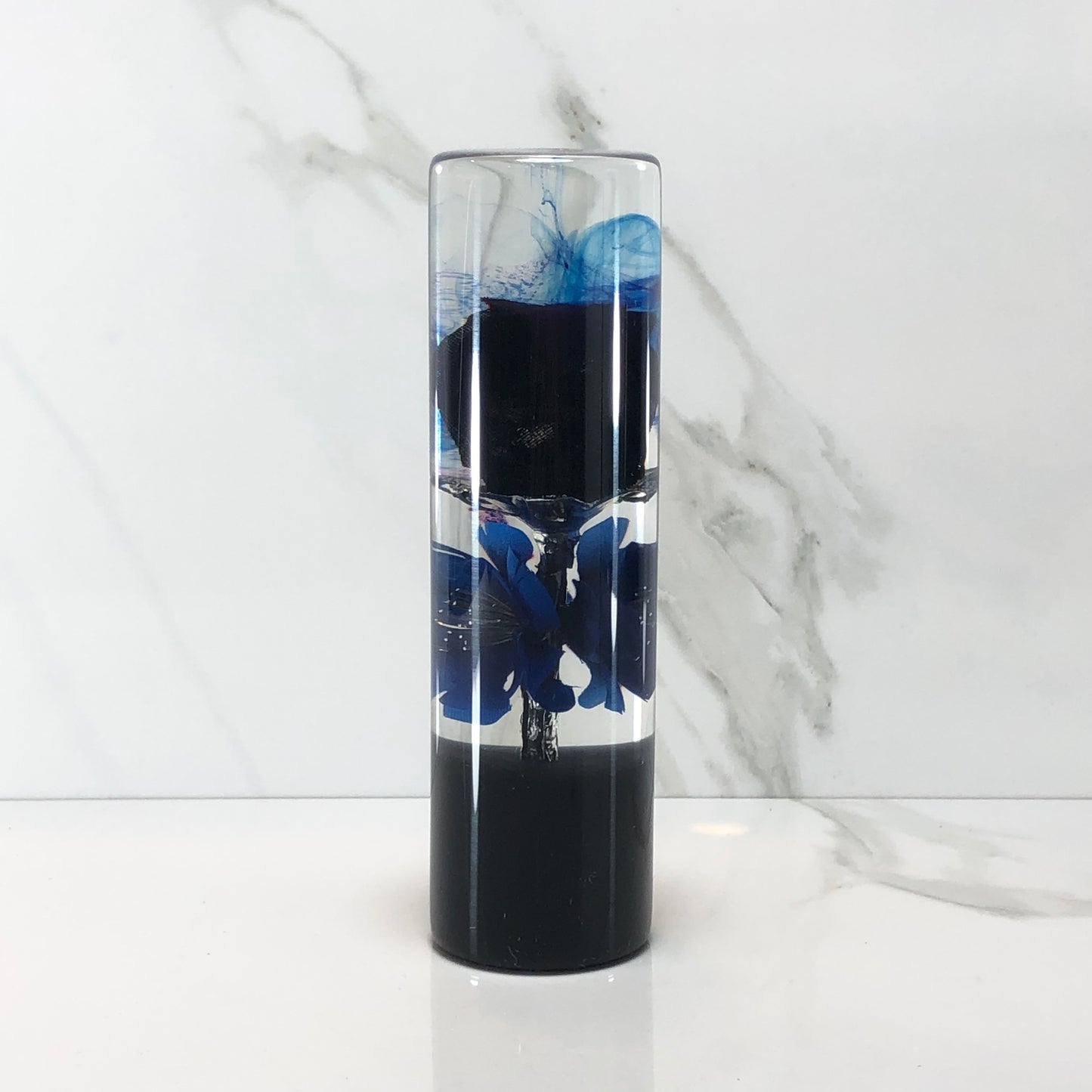 Mr__Grip 5 3/4 inch resin black rose blue cherry blossom  #420