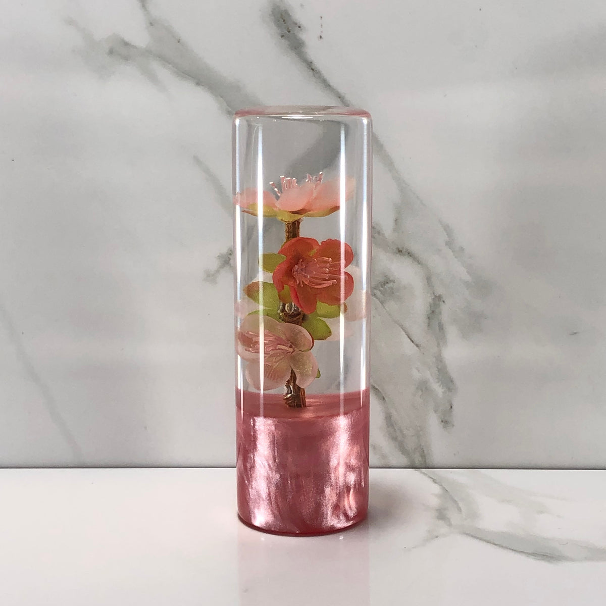 115mm Peach Blossom Resin Shift Knob — 4.5 in, 12mm x 1.25
