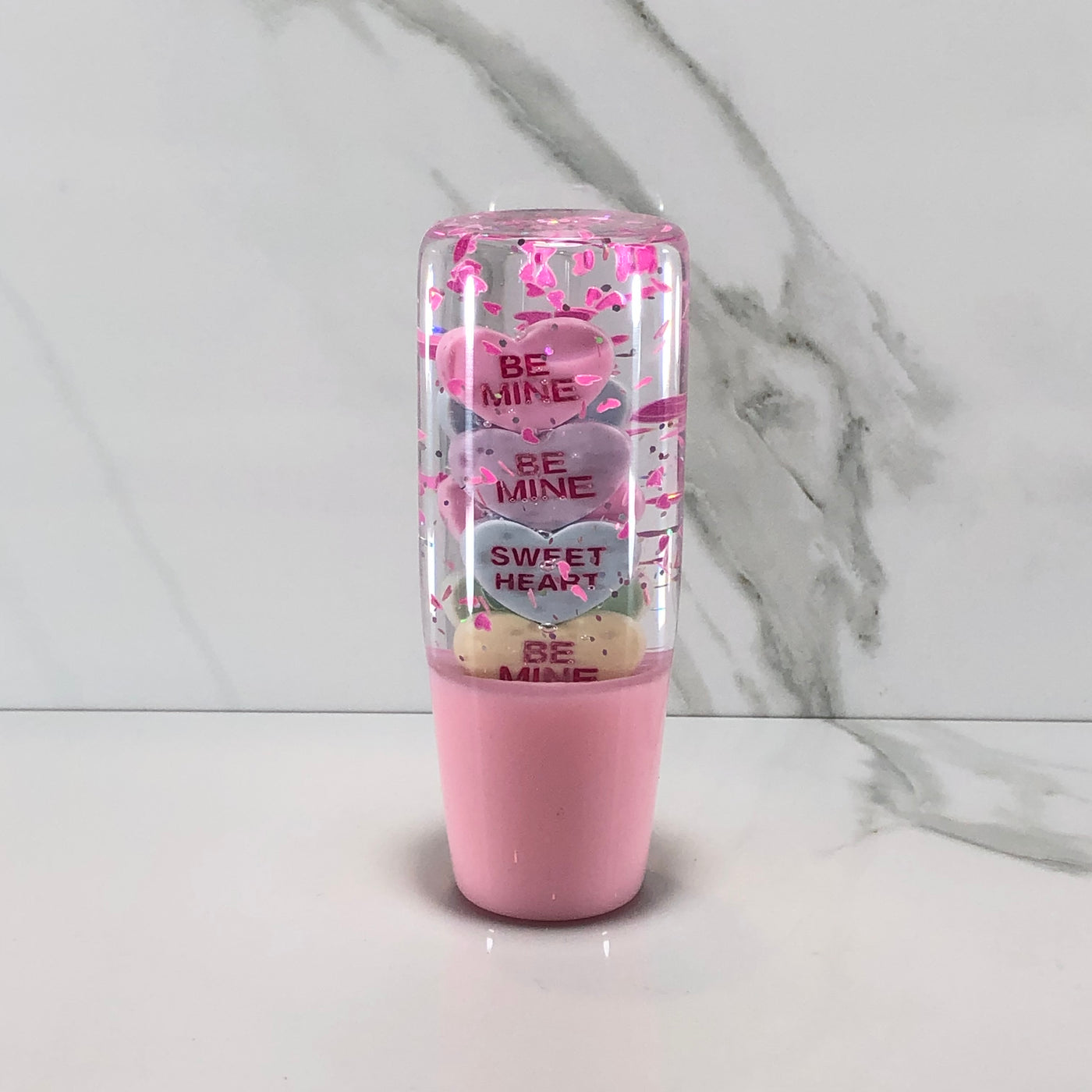115mm Pink Resin Shift Knob — 4.5 in, 12mm x 1.25