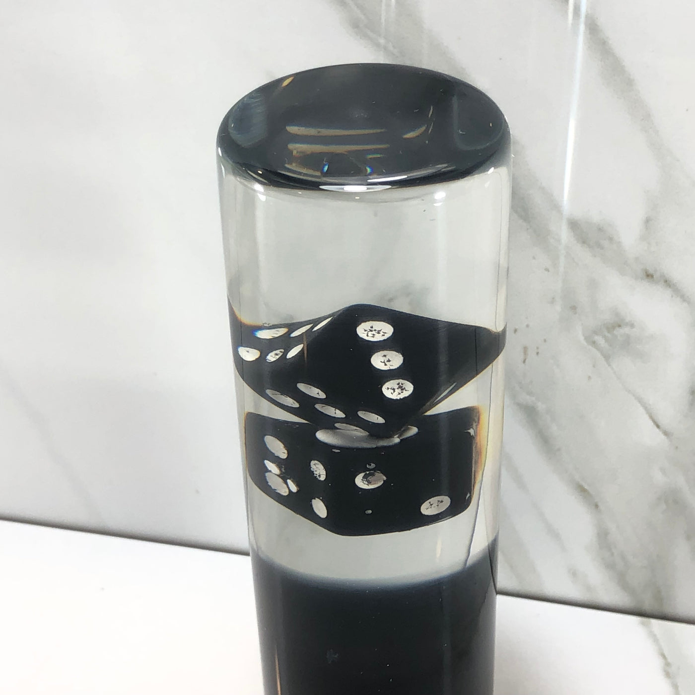 115mm Black Dice Resin Shift Knob — 4.5 in, 12mm x 1.25