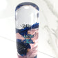 Mr__Grip 5 3/4 Inch Resin Custom Shift Knob stitch blue Pink Cherry Blossom #523