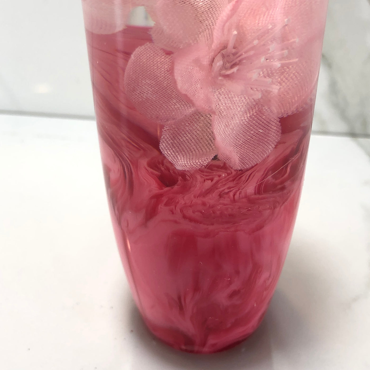 115mm Pink Blossom Joystick Resin Shift Knob — 4.5 in, 12mm x 1.25