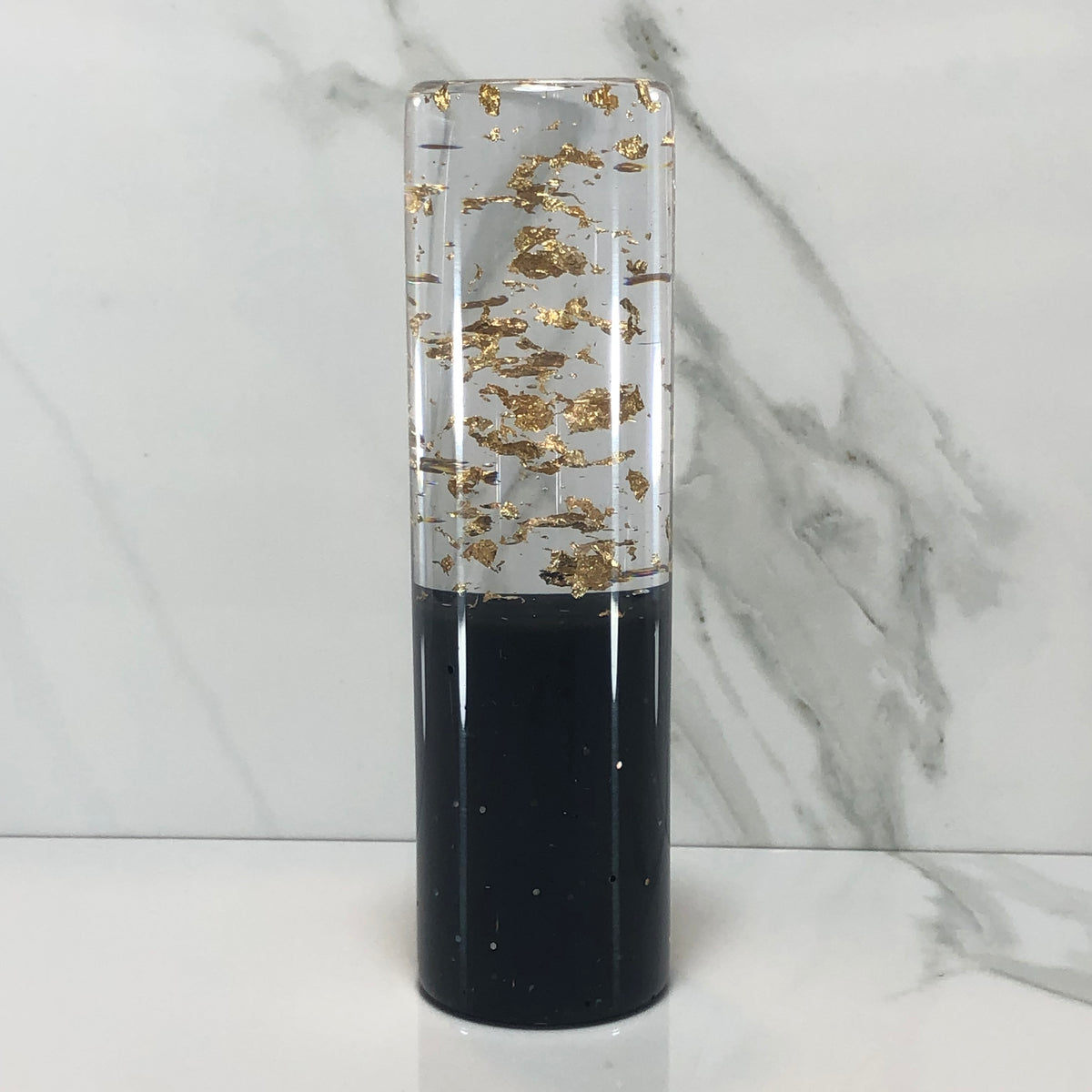 140mm Gold Gold Leaf Resin Shift Knob — 5.5 in, 12mm x 1.25