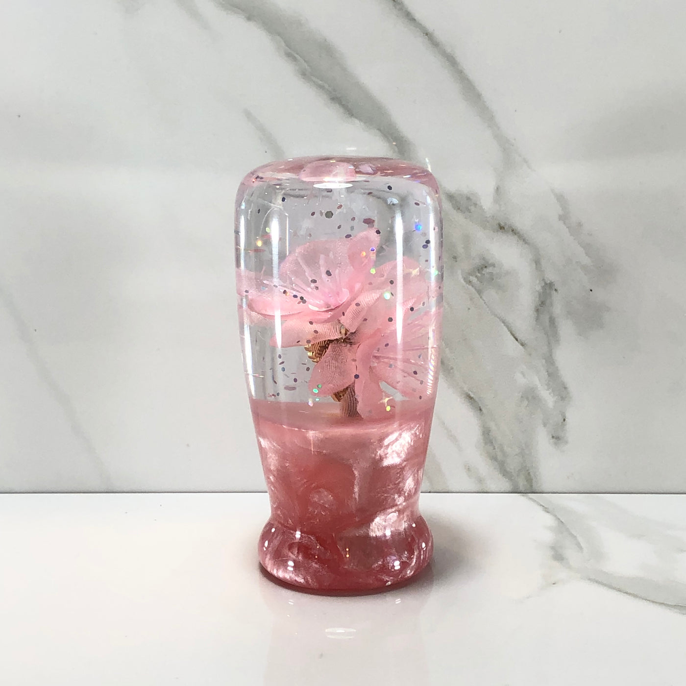 95mm Pink Charm Resin Shift Knob — 3.5 in, 12mm x 1.25