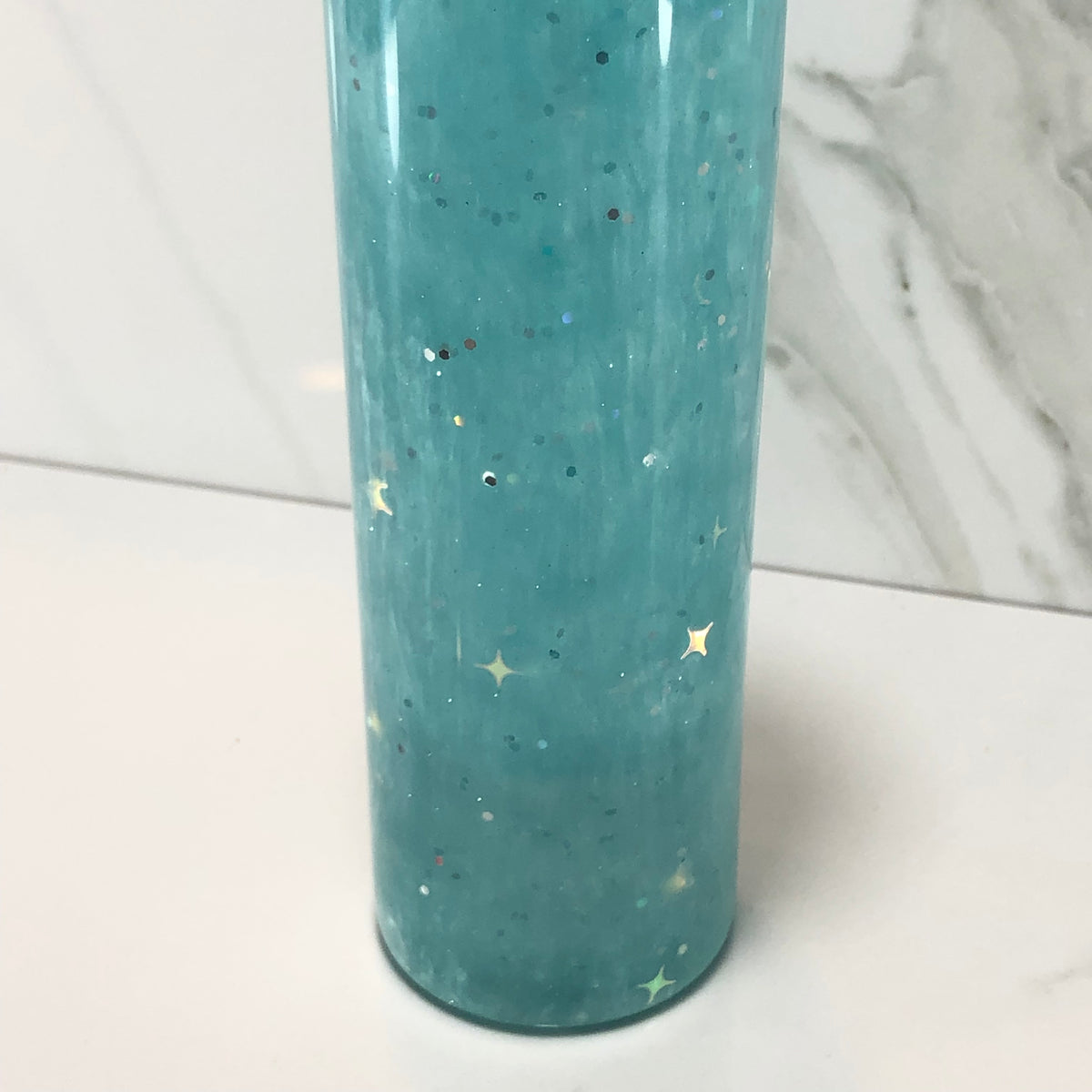 140mm Teal Resin Shift Knob — 5.5 in, 12mm x 1.25