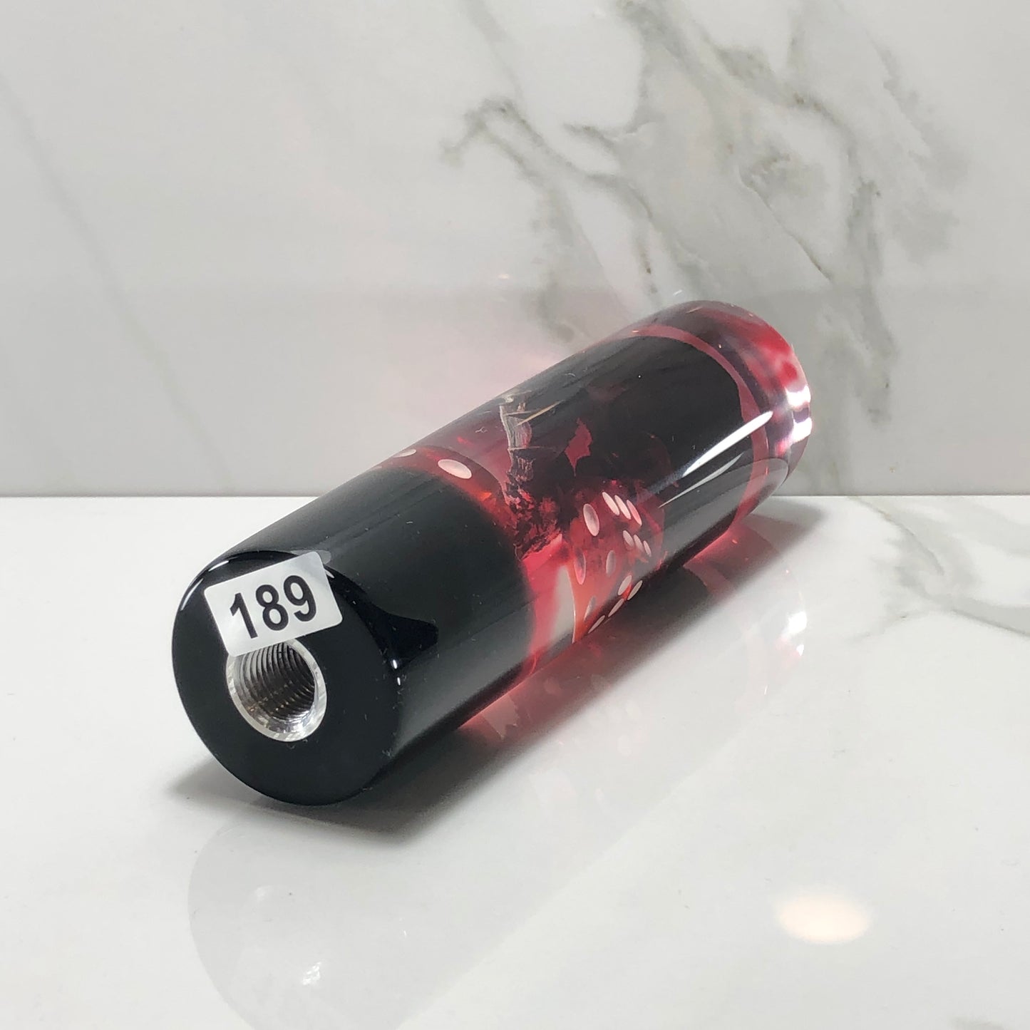 Mr__Grip 5 1/2 Inch Resin Custom Shift Knob Black Rose Black Cherry Blossom  JDM