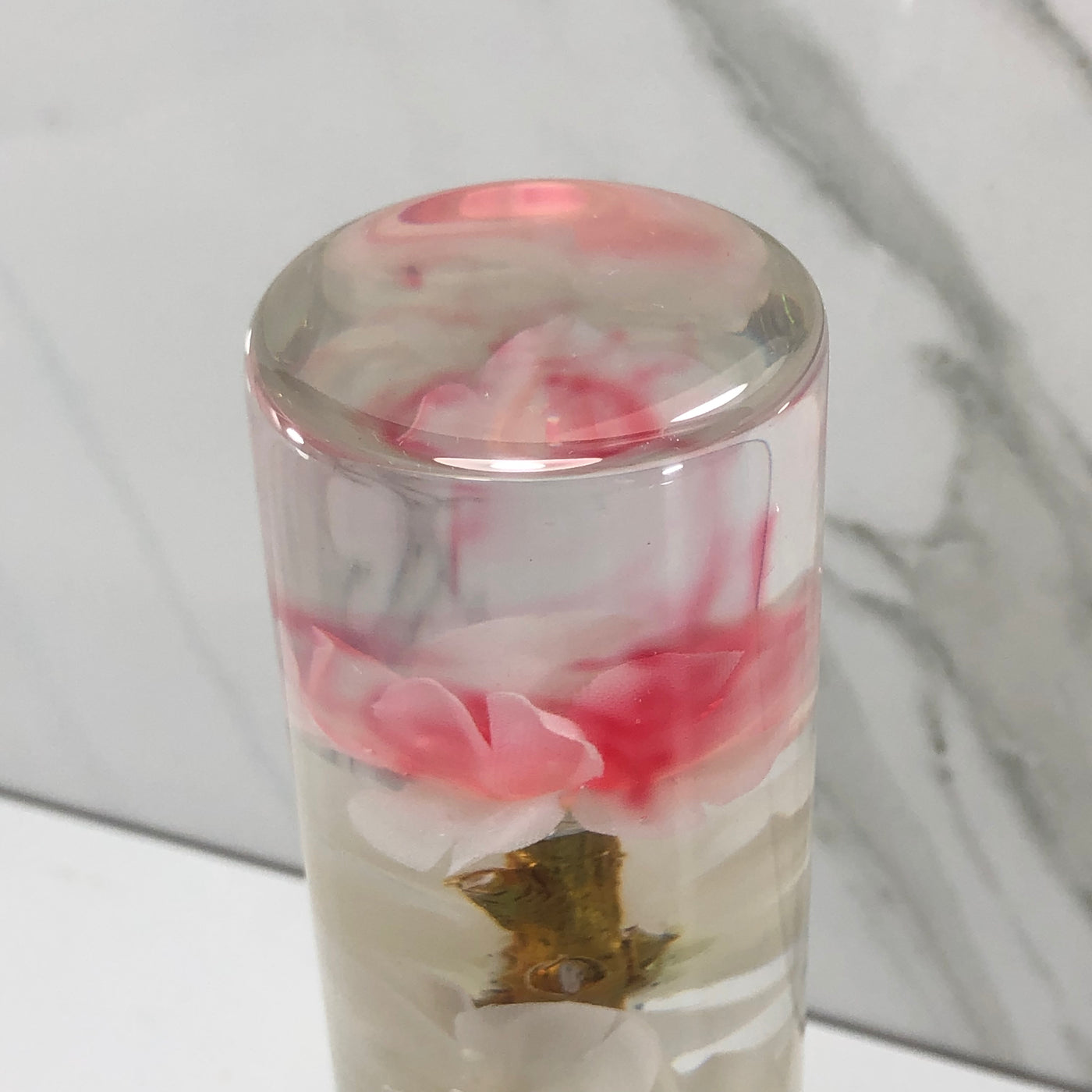 140mm White Blossom Resin Shift Knob — 5.5 in, 12mm x 1.25