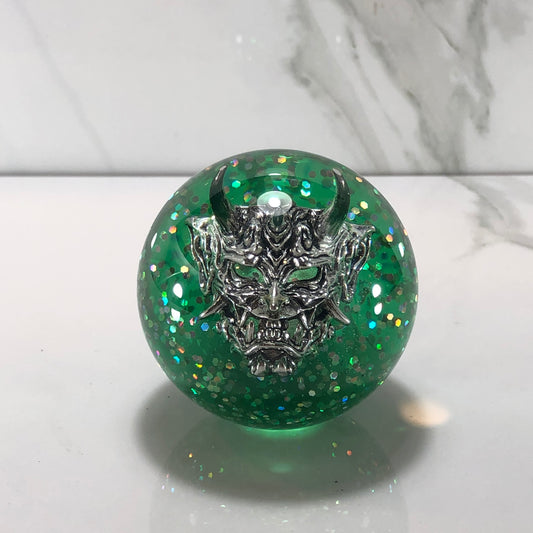 Mr__Grip 60mm Resin Shift Knob Round Oni Mask
