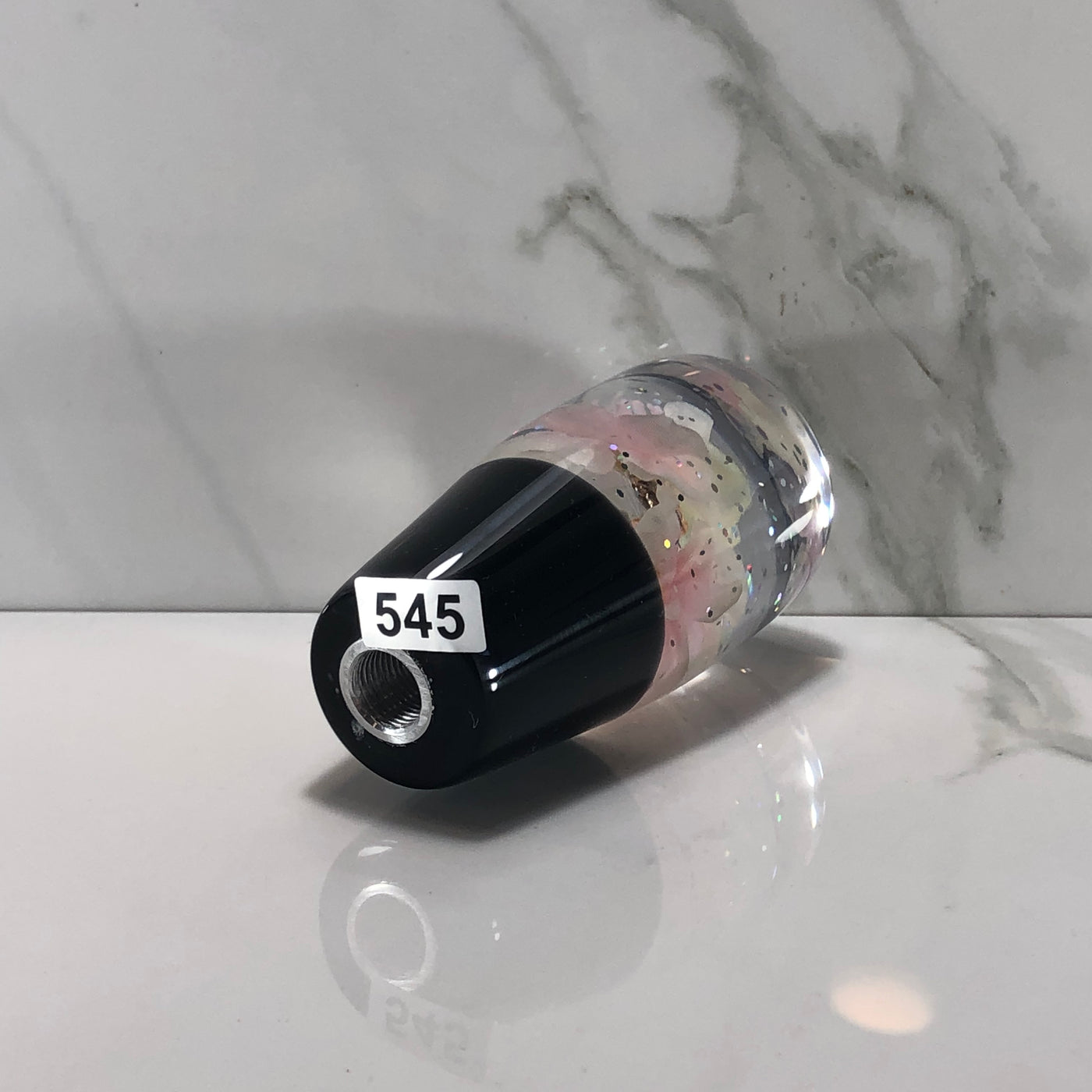 95mm Pink Blossom Resin Shift Knob — 3.5 in, 12mm x 1.25