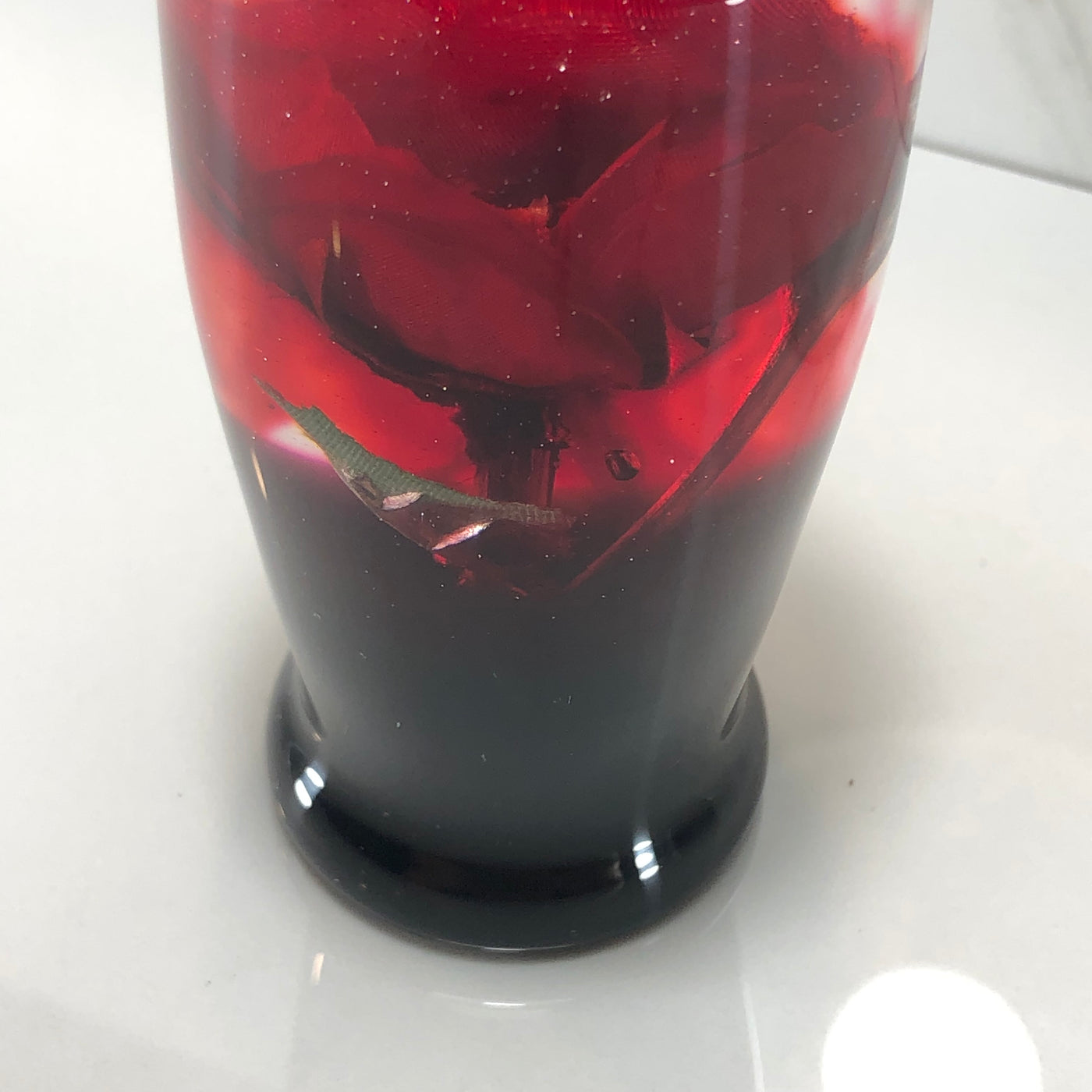 95mm Red Rose Resin Shift Knob — 3.5 in, 12mm x 1.25