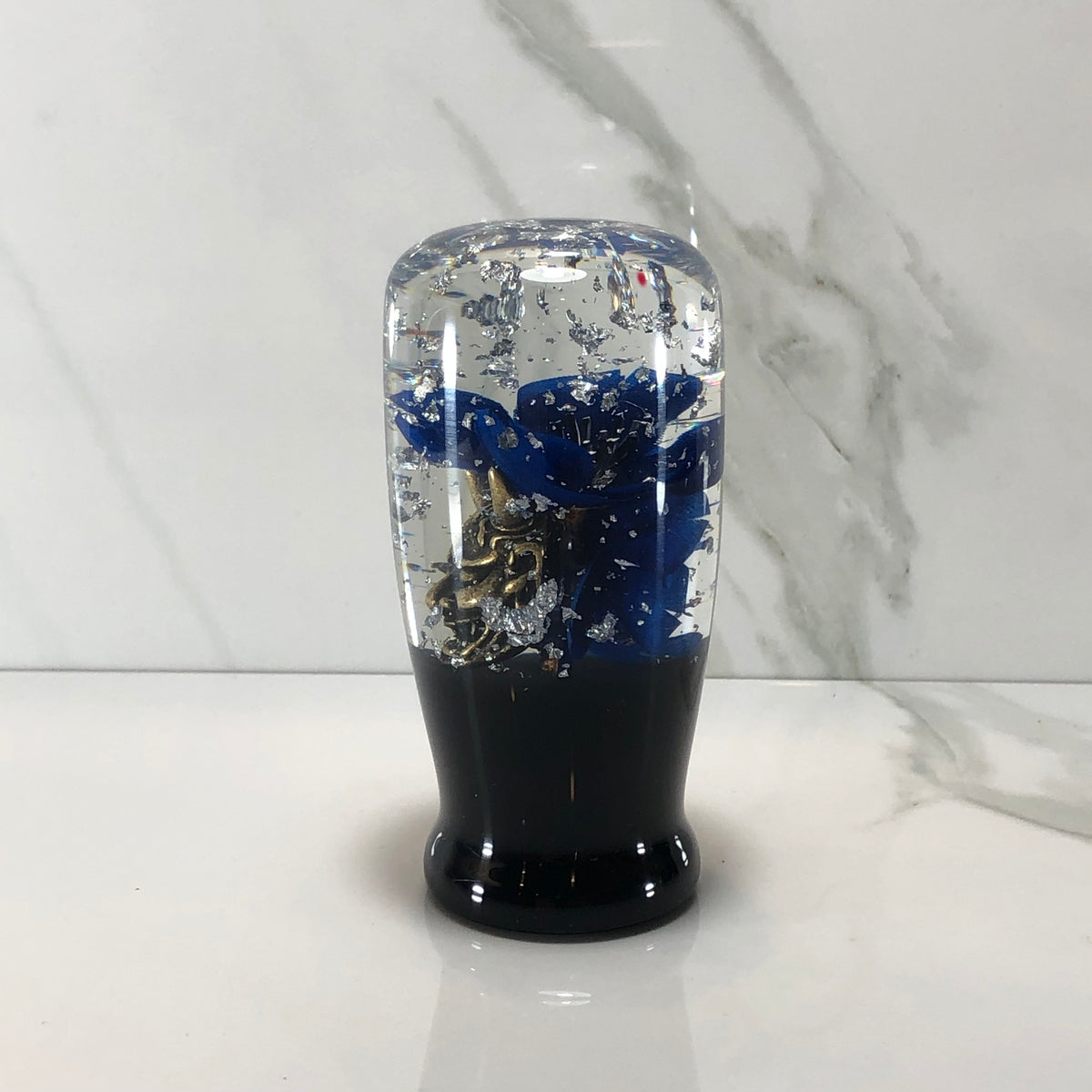 95mm Blue Blossom Oni Resin Shift Knob — 3.5 in, 12mm x 1.25