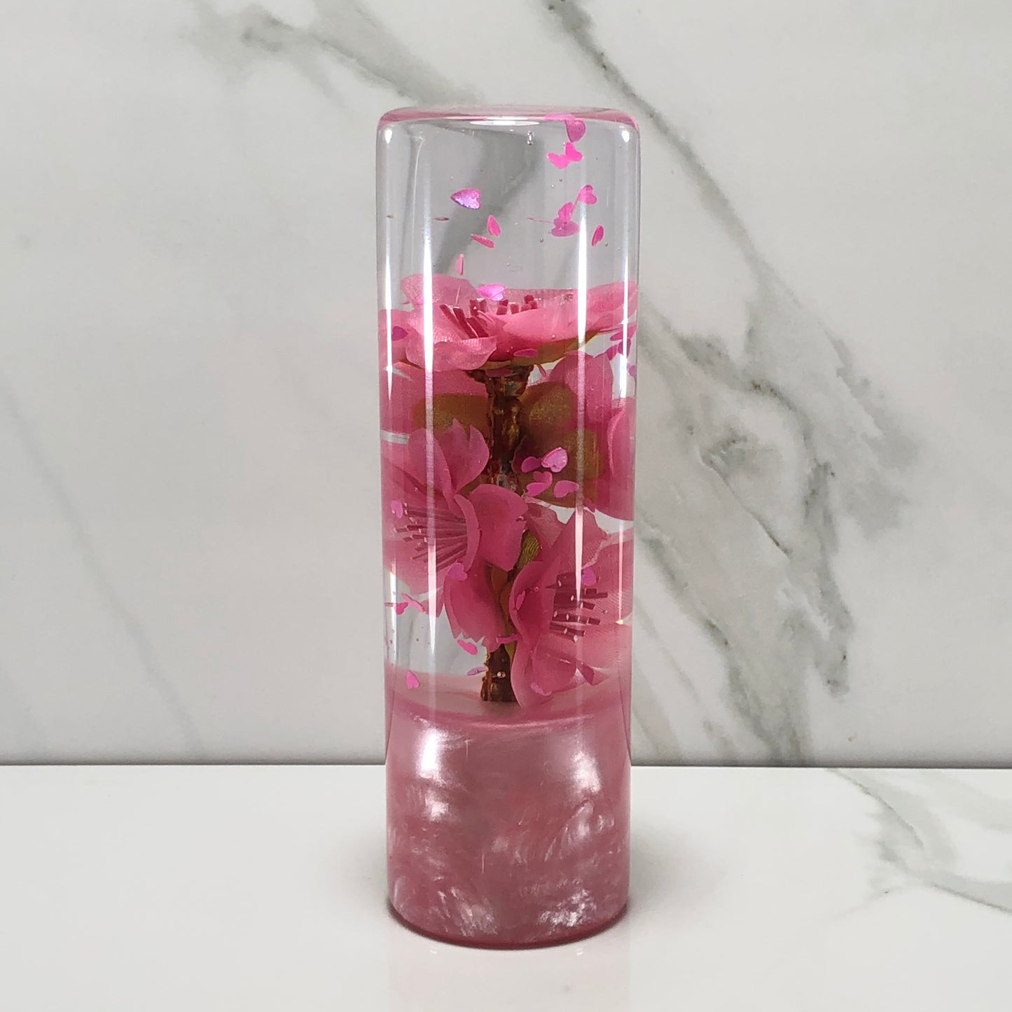 Mr__Grip 5 1/2 Inch Resin Custom Shift Knob Pink Cherry Blossom  JDM