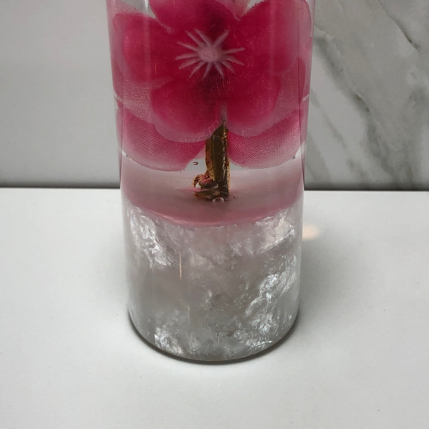 115mm Pink Blossom Resin Shift Knob — 4.5 in, 12mm x 1.25