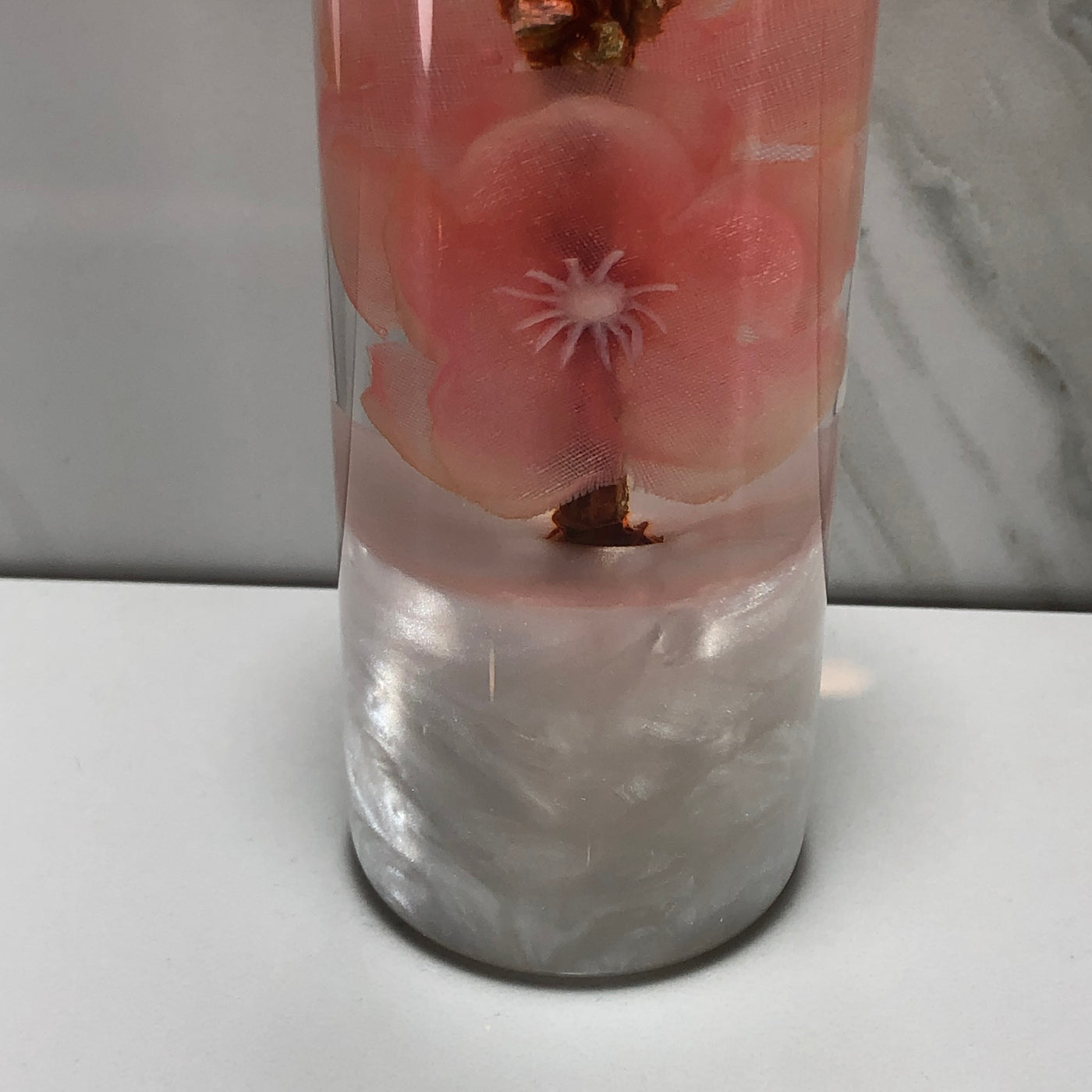 115mm Peach Blossom Resin Shift Knob — 4.5 in, 12mm x 1.25