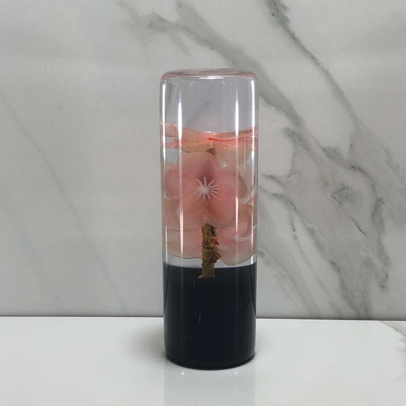 115mm Peach Blossom Resin Shift Knob — 4.5 in, 12mm x 1.25