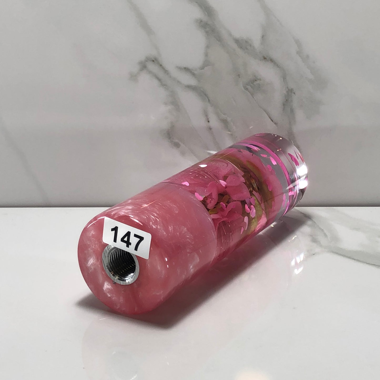 Mr__Grip 5 1/2 Inch Resin Custom Shift Knob Pink Cherry Blossom  JDM