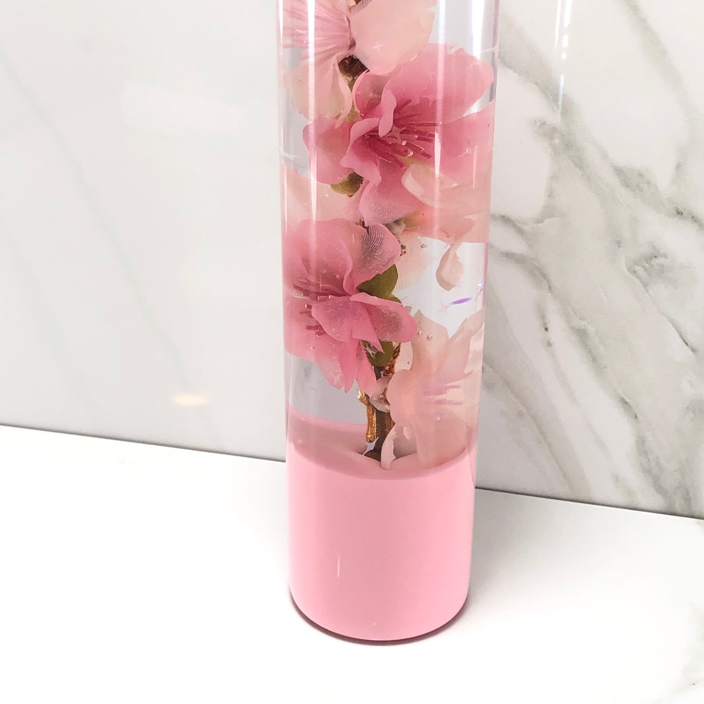 of Mr__Grip 7 Inch Resin Custom Shift Knob Pink And Light Pink Cherry Blossom  JDM