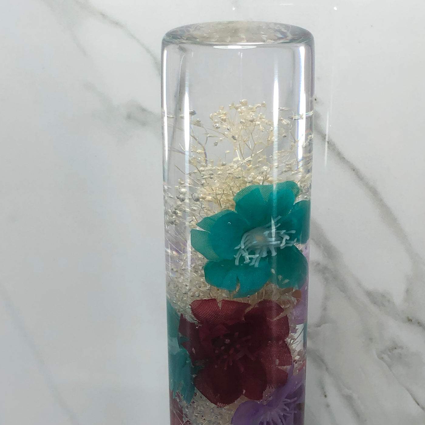 190mm Stardust Cherry Blossom Resin Shift Knob — 7.5 in, 12mm x 1.25