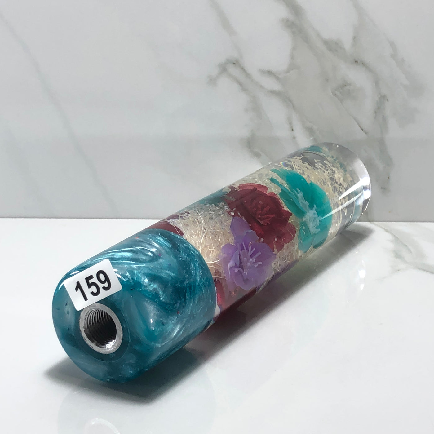 190mm Stardust Cherry Blossom Resin Shift Knob — 7.5 in, 12mm x 1.25