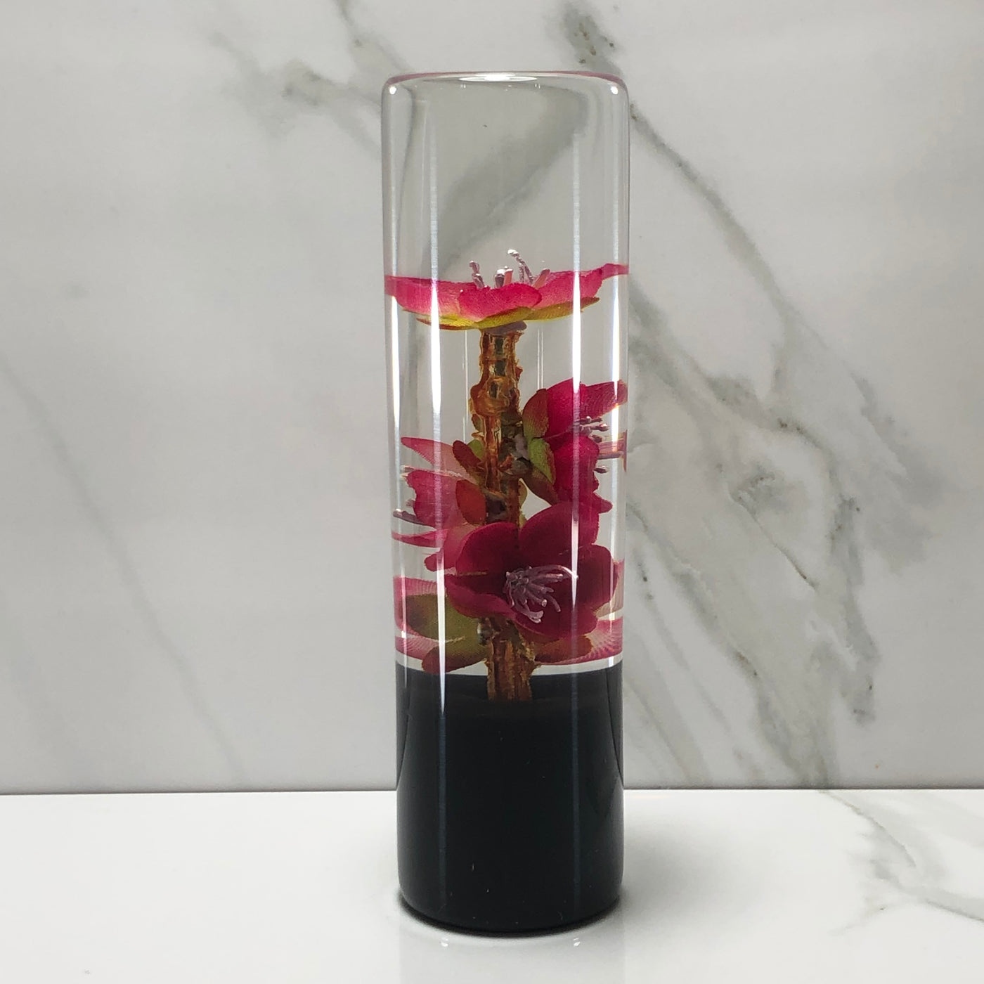 140mm Pink Blossom Resin Shift Knob — 5.5 in, 12mm x 1.25