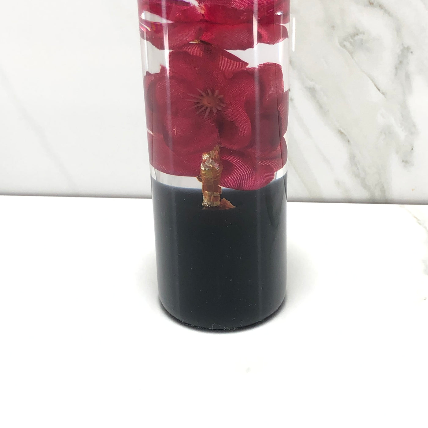 115mm Red Blossom Resin Shift Knob — 4.5 in, 12mm x 1.25