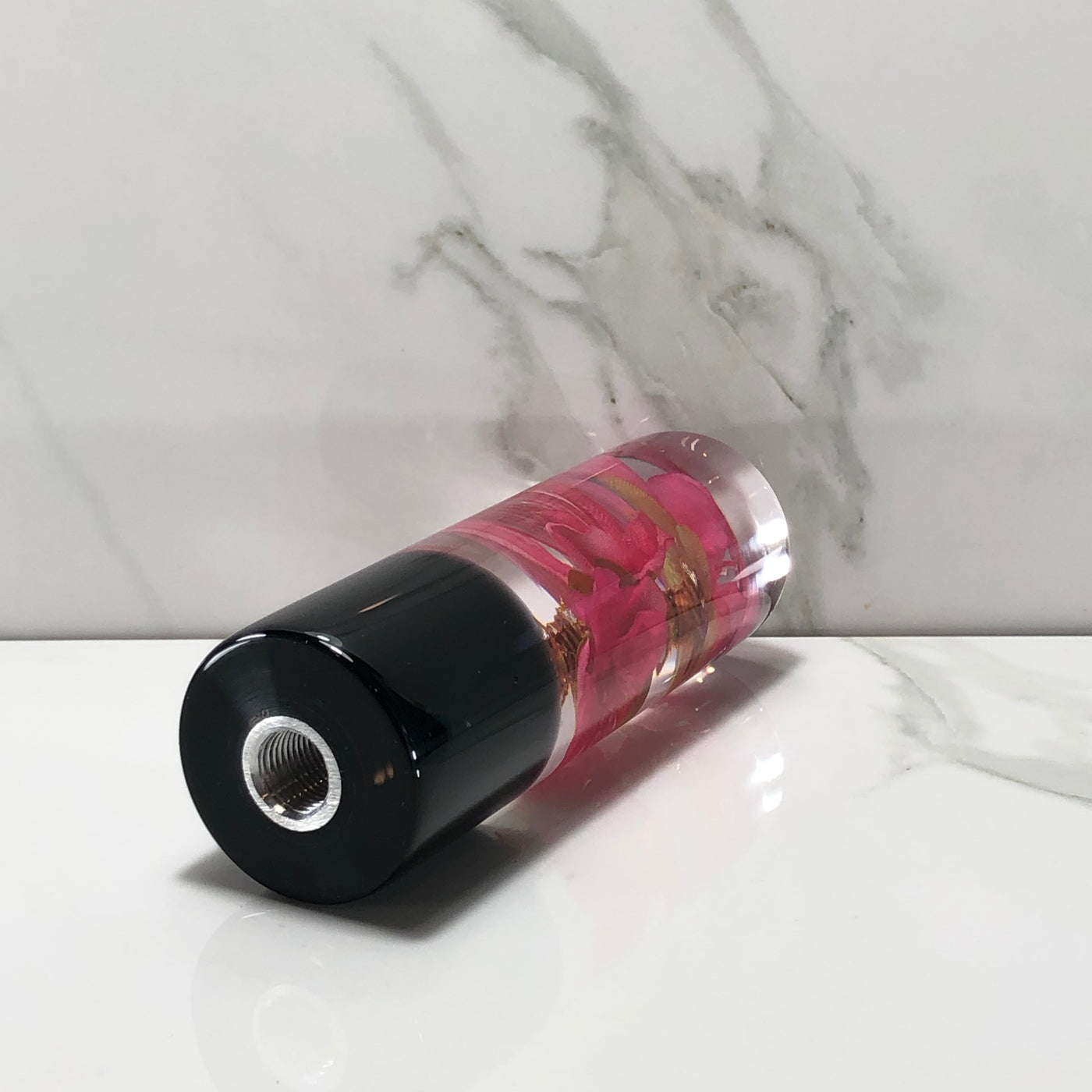 115mm Hot Pink Blossom Resin Shift Knob — 4.5 in, 12mm x 1.25